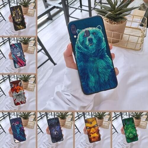 Back Cover For Samsung Galaxy M10 M20 M30 M40 Silicone Soft Cool Wolf Animal Bear Pig Phone Case For Samsung M40 M30 M20 M10