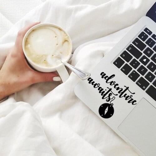 Adventure awaits decor stickers for Laptop travel compass Written words wall sticker waterproof removeable vinyl wall decal G248