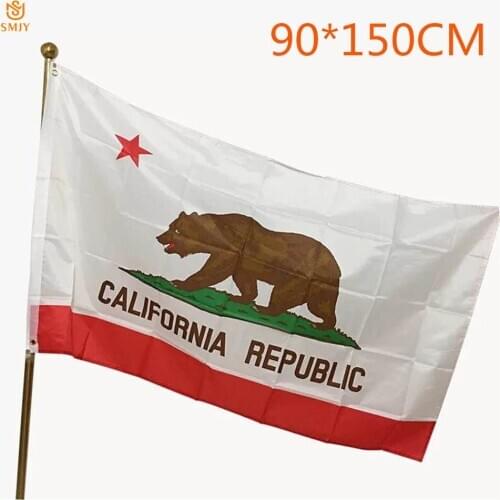 SMJY California Republic Flag 90 * 150cm Bear And Star Home/Bar/Party Special Polyester Decoration Banner