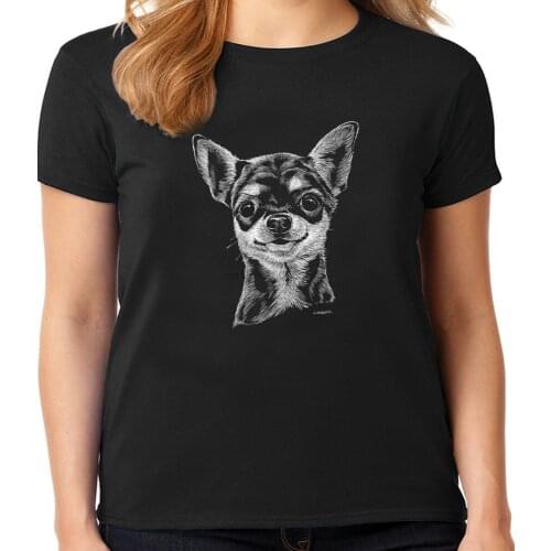 Chihuahua Face T-shirt for Women Ladies Tee Dog Breed Dog Person Gifts for Her