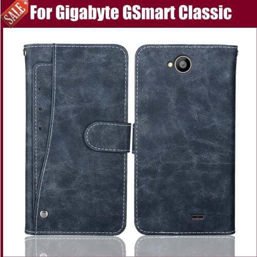 Hot Sale! High Quality Flip Leather Phone Case Protective Cover For Gigabyte GSmart Classic Case With Card Slots