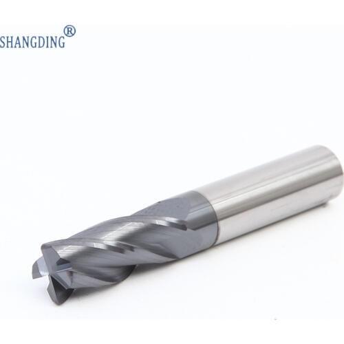 HRC 58 Blade Tungsten Alloy Steel Round Nose Knife Numerical Control Milling Cutter 4 Blade
