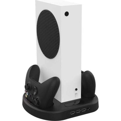 Console Cooling Holder for Xbox Series S USB HUB Dual Controller Charger Vertical Stand Protect Fast Charging Holder Cooler