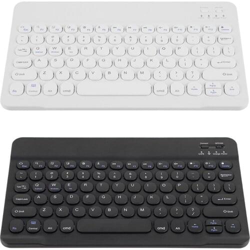 Bluetooth Multi Device Keyboard with Round Keycaps Slim Wireless Keyboard for iOS Android Phone Tablet PC Computer Accessories