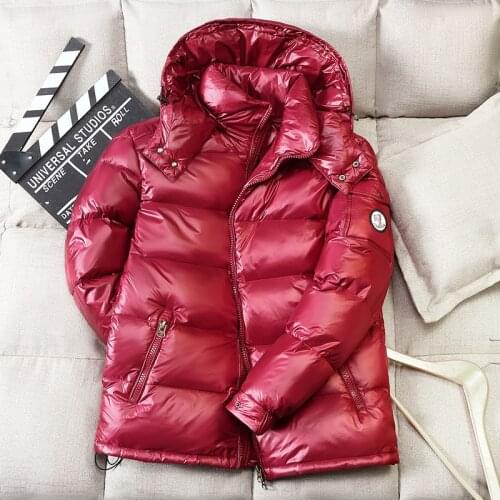 JNITTDON2021 new mens shiny down jacket thickened short section 2008