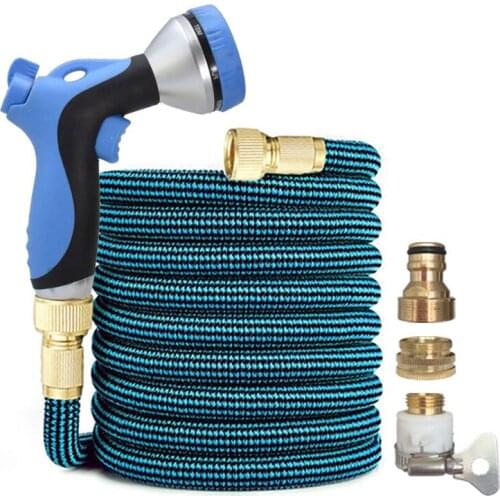 New Water Gun Garden Hose Fexible Retractable Magic Hose High Pressure Car Wash Hoses Spray Gun Outdoor Garden Irrigation Tools