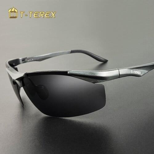T-TEREX Sunglasses Polarized Anti-Glare UV400 Lens Aluminium Magnesium Frame Sport Sun Glasses For Men Women Fishing Driving