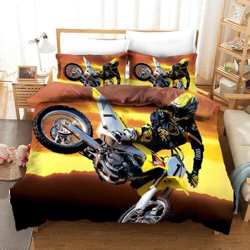 Duvet Cover 3D Motor rally, desert race, super Racer Bedding Sets King Queen full Twin Size 2/3pcs PillowCase
