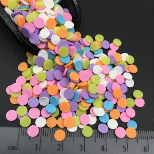 50g 5mm Dot Polymer Clay Sprinkle For Kid Diy,Soft Clay For Craft Clay/Nail Art/Scrapbook Decoration DIY, Filler