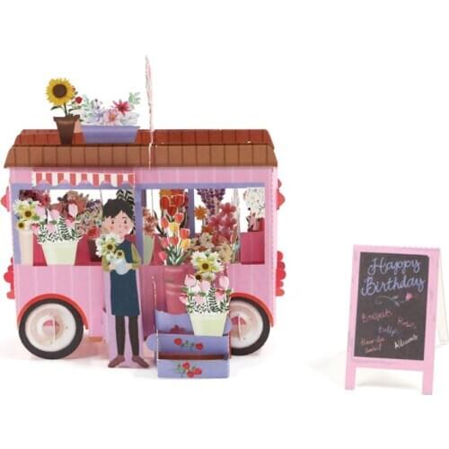 Floats 3D Pop Up Greeting Cards Postcards Invitations Envelope Birthday Party