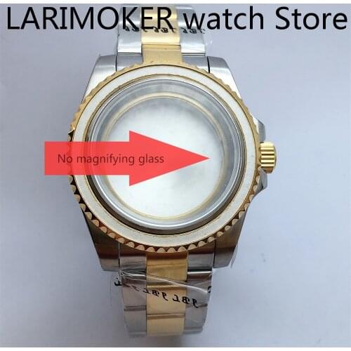 40mm luxury strap sapphire glass solid 904L stainless steel case for NH35 36 ETA 2836 Mingzhu DG2813,3804, Miyota 8215 movemen