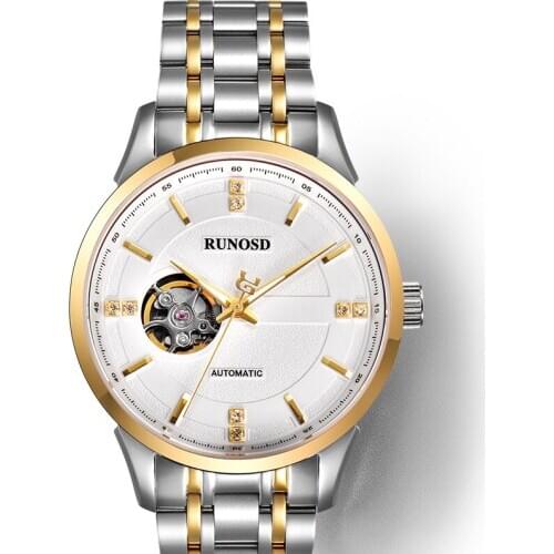 RUNOSD 2020 Mens Watch Hollow Movement Design Sport Fashion Miyota Automatic Mens Watch Sapphire Stainless Steel