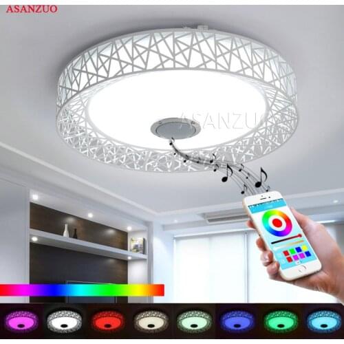 Modern LED ceiling Lights RGB Dimmable 36W APP Remote control Bluetooth Music light foyer bedroom Smart ceiling lamp AC85-265V