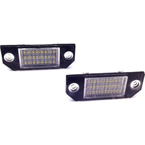 2Pcs/Set LED Number License Plate Lights Pure White Color For Ford Focus C-MAX MK2 03-08 Top Quality