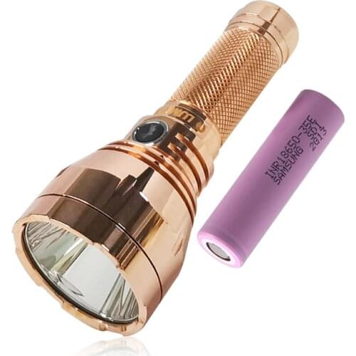 Lumintop GT MINI Copper / Brass LED Flashlight KW CSLNM1.TG LED Outdoor Lanterna by 18650 Battery for Self Defense ,Camping