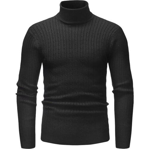 Sweaters Winter New Mens Turtleneck Solid Slim PulloverMale warm Pullover thick man clothes 2021 Fashion Top