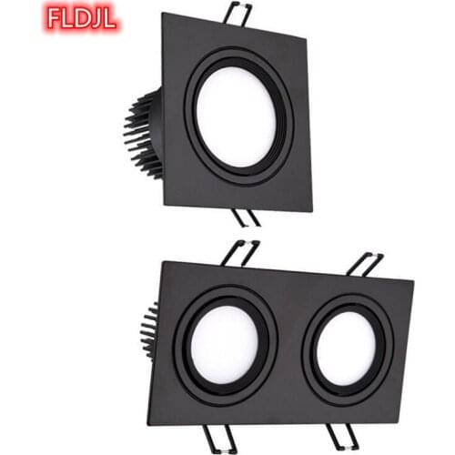 Dimmable AC110V 220V Embedded Single Double Tube LED Downlight COB 7w 9w 12W 24W Spotlight Decorative Ceiling Light Commercial