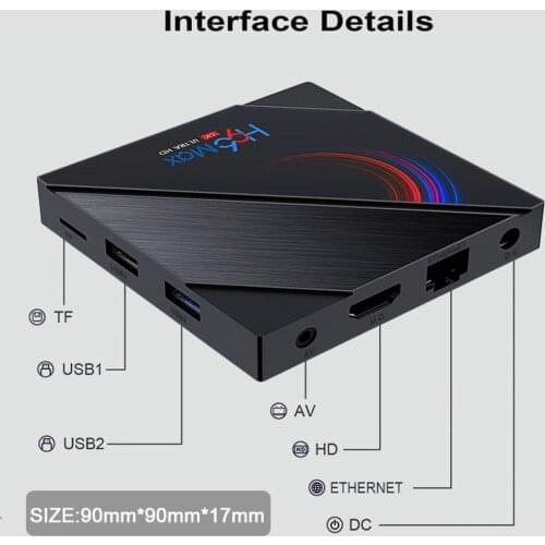 TV Box Android 10 4G 64GB 6K Android TV Box 2020 H96 MAX H616 Smart TV Box LEMFO 2.4G 5.8G WIFI Google Voice Set Top Box H96max