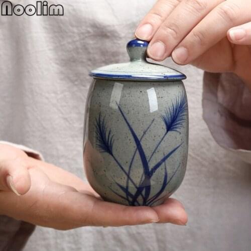 Vintage Chinese Porcelain Teacups With Lid Ceramic Office Tea Set Master Cup Hand Painted Water Mug Household Kung Fu Drinkware