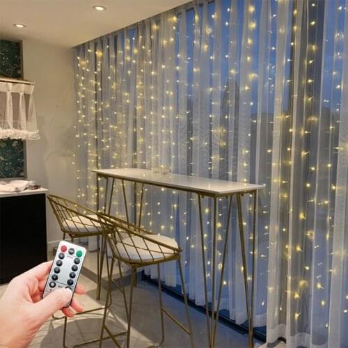 XunShiNi LED Garland Curtains