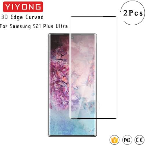 YIYONG 3D Curved Edge Tempered Glass For Samsung Galaxy S21 Ultra S21 FE Screen Protector For Samsung Note 20 10 Plus S10 E Lite