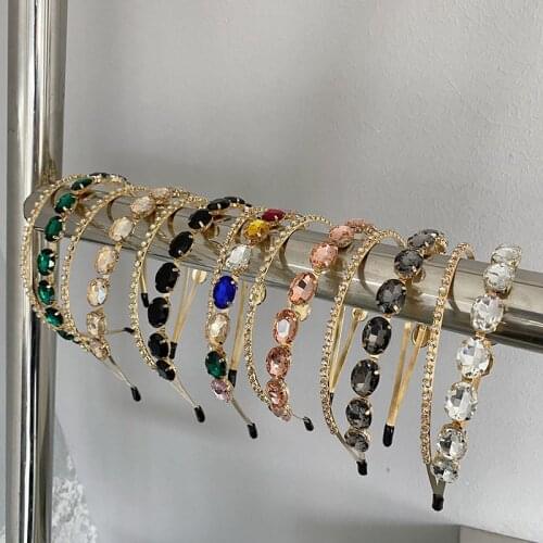 Women Girls Colored Rhinestone Hairband Headband for Women Girls Hair Accessories