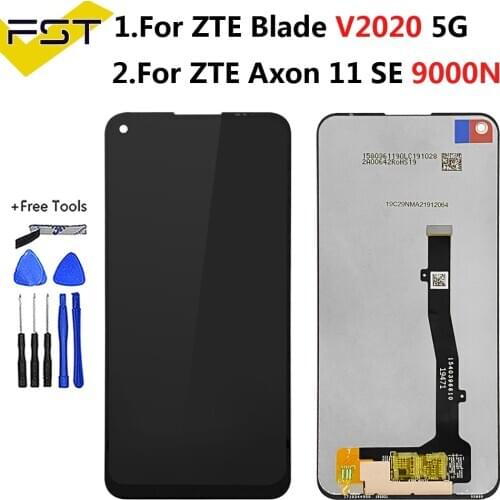 6.53''For ZTE BLADE V2020 5G / Axon 11 SE 9000N LCD Display With Touch Screen Sensor Glass Digitizer Black Color With Tools Tape