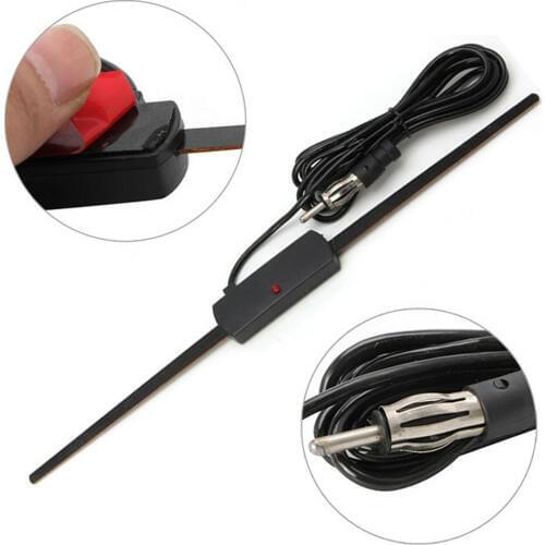 1PC Automobile Windshield Stereo Radio Antenna AM FM Reception W/ 2m Cable For Car Truck Boat Internal Mount Accessories