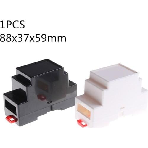 1PCS DIN Rail PLC Junction Box Plastic Electronics Box Project Case 2Colors 88x37x59mm