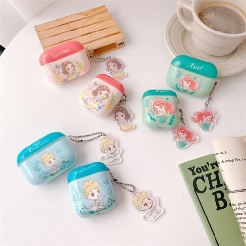 1PCS Cute Snow White Earphone Case Airpods Pro Protective Cover Cartoon Apple Earphone Cover Soft Shell Gift Pendant