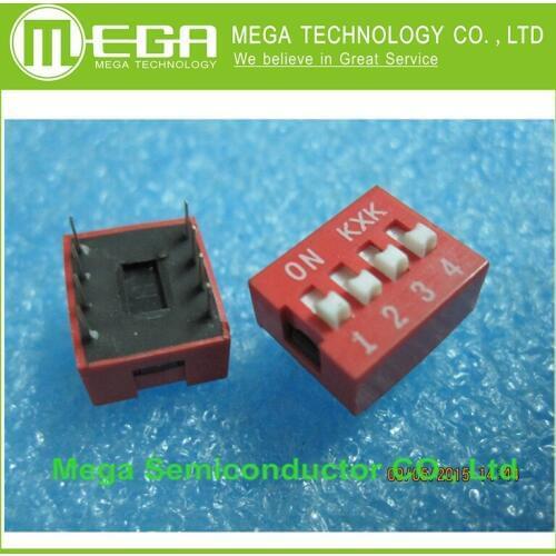 100pcs 4P 4 Position DIP 2.54mm Pitch 2 Row 8 Pin DIP 2P 3P 4P 8P