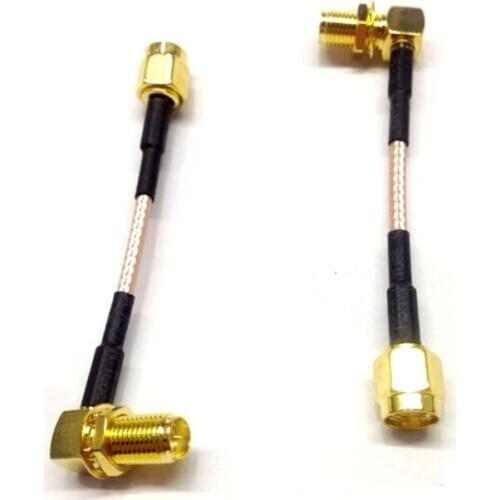 2pcs/lot RP-SMA Male Jack To RP-SMA Female Plug RF Coaxial Connector 5cm Cable Adapter