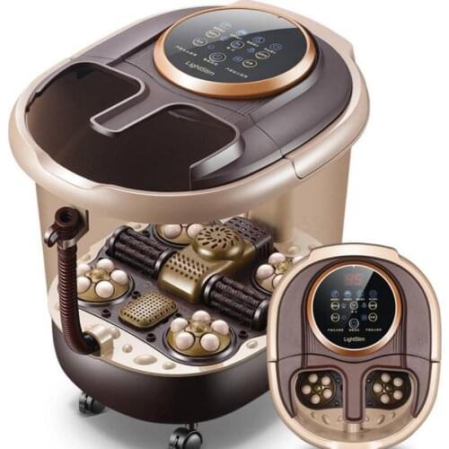 Foot bath artifact footbath household electric massage heating foot bath barrel Wu Hao Yang purple with automatic foot tub