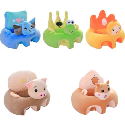 Baby Sofa Support Seat Cover Plush Chair Learning To Sit Comfortable Toddler Nest Puff Washable Without Filler Sofa Chair Cradle