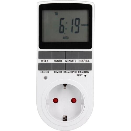 Electronic Timer Switch Digital Programmable Outlet Timer Smart Timing Switch Socket Accessory EU/US Plug