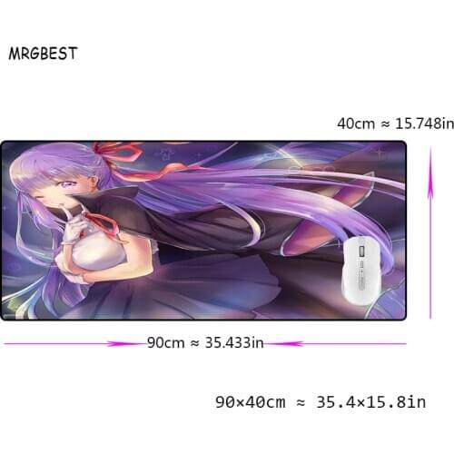 MRGBEST Mouse Pad 900x400mm Large XXL Anime girls Gaming Mouse Pad Non-slip Natural Rubber Mouse-pad with Delicate Lock