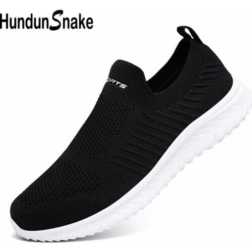Big Size Summer Laceless Sock Trainers Mens Sports Shoes Women Sport Shoes Men Sneakers Mens Running Shoes Athletic Black D-424