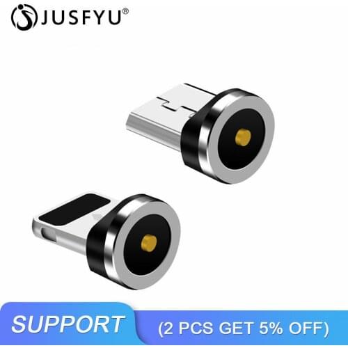 Magnetic Cable Plug Micro USB Plug For Samsung S10 Huawei iPhone X Cable IOS Plug Type C Plug Only For Round Head Magnetic Cable
