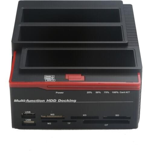 All In 1 USB 3.0 To SATA IDE External High Speed Hard Drive Card Reader Multifunctional HDD Dock Base UK/US/EU Plug