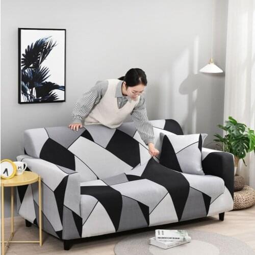 Cape on The Sofa with An Angle 220 X240 Bedspread Elastic Angular Sofa Cover with... Seat Covers Covers of Sofa Chaise Long