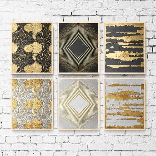 Chassical Gold Retro Bronze Home Decor Nordic Canvas Painting Luxury Living Room Wall Art Print Minimalist Picture Home Decor