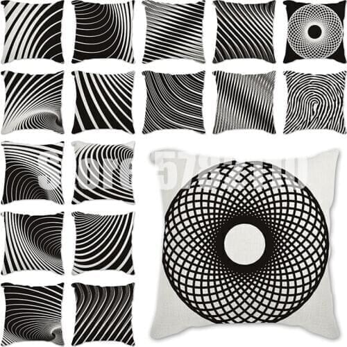 Cushion Cover wavy lines Polyester Fiber Nordic Classic Geometry INS Style Pillow Covers Sofa Cushion Home Decorative Pillows