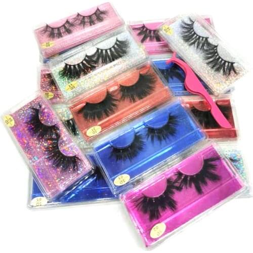 Mink Eyelashes 25mm Lashes Mink Wholesale Fake Lashes Bulk Handmade False Eyelashes Packaging Box Lashes Pack For Makeup