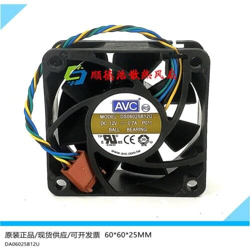 New original 6025 DS06025B12U P011 6cm 12V 0.70A 4-wire PWM temperature control chassis power cooling fan
