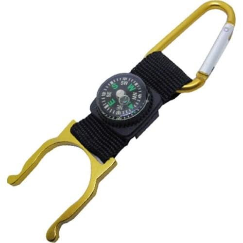 Outdoor mountaineering travel portable beverage bottle D quick buckle clip aluminum alloy mineral water carry-on compass metal