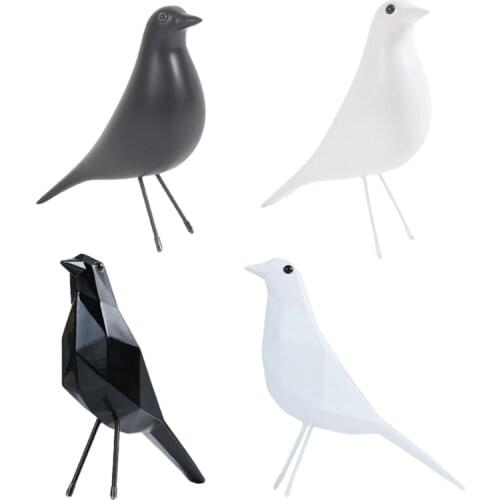 W3JE Realistic Artificial Bird Resin Crafts Ornaments Fake Birds Home Wedding Decor