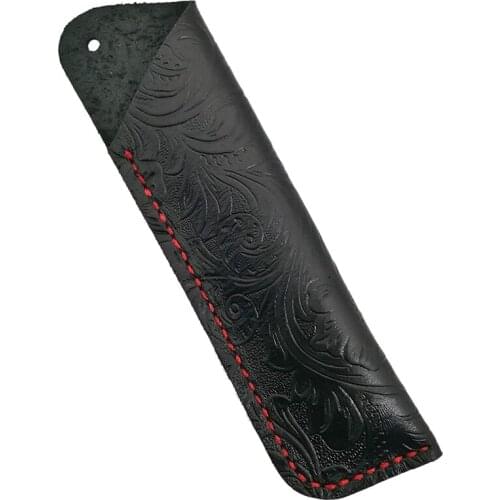 Handmade Leather Double Pen Case Holder for Ballpoint Pen Fountain Pen Sleeve Pen