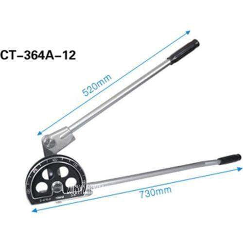 CT-364A-12 19mm Pipe Bender Manual Tube Bender 180 Degree Lever Bender For Copper Aluminum Tube Soft Iron Steel