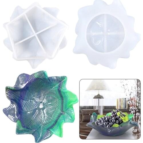 Leaf Plate Epoxy Resin Mold Fruit Candy OrganizerNut Storage Dish Silicone Mould
