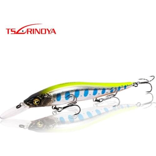 TSURINOYA Suspend 1.5m Minnow Bait 110mm 14.7g/0.52oz Fishing Lure Tungsten Steel Ball Isca Artificial Bait Kunstaas Peche Pesca